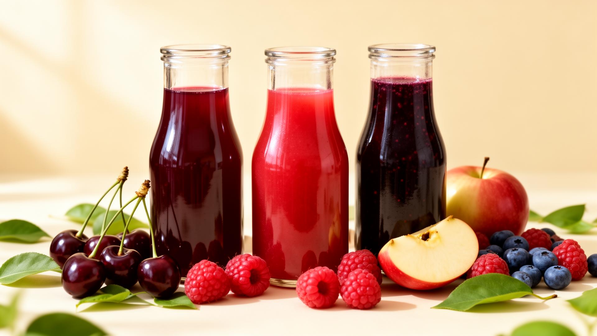 Prirodni voćni sokovi Fruit Organica u staklenim bocama sa svježim voćem